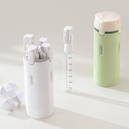 UNIDOCK 4-in-1 Travel Bottle Dispenser (30ML x4) – Leak-Proof, TSA Approved, Compact Toiletry Organizer for Shampoo, Lotion & More