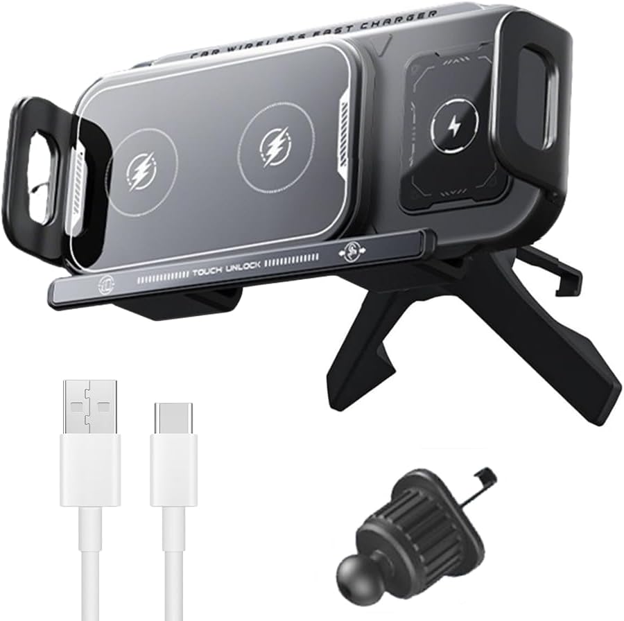 UNIDOCK SpinCharge Auto-Rotating Wireless Car Charger Mount