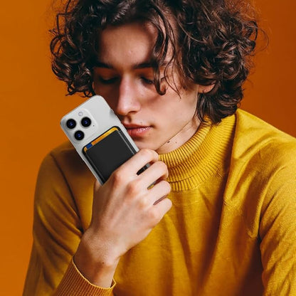 UNIDOCK Black Leather Magnetic Phone Wallet - Mag Wallet RFID (Copy)