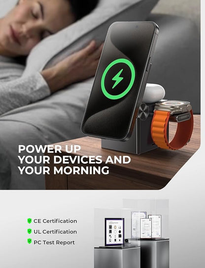 UNIDOCK PowerCube 3 in 1 Wireless Charger Stand Magsafe