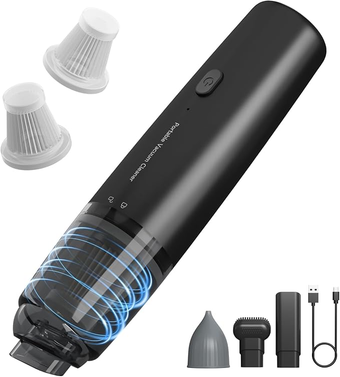 UNIDOCK Handheld Vacuum Cordless, Car Vacuum Cleaner Portable with HEPA Filter (Black)