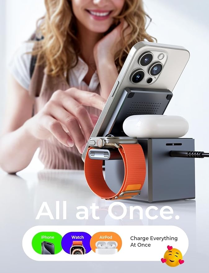 UNIDOCK PowerCube 3 in 1 Wireless Charger Stand Magsafe