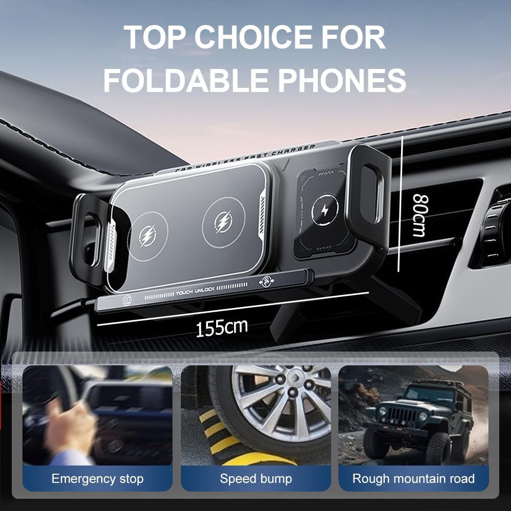 UNIDOCK SpinCharge Auto-Rotating Wireless Car Charger Mount