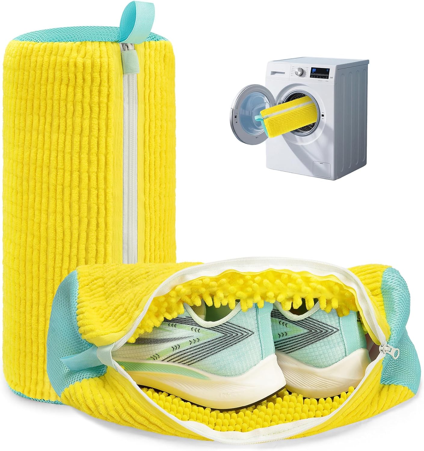 Unidock Lazy People Shoe Washing Bag - 360° Shoe Washing Machine Bag – Deep Clean Mesh Sneaker Cleaner with Invisible Zipper & Protective Cushioning