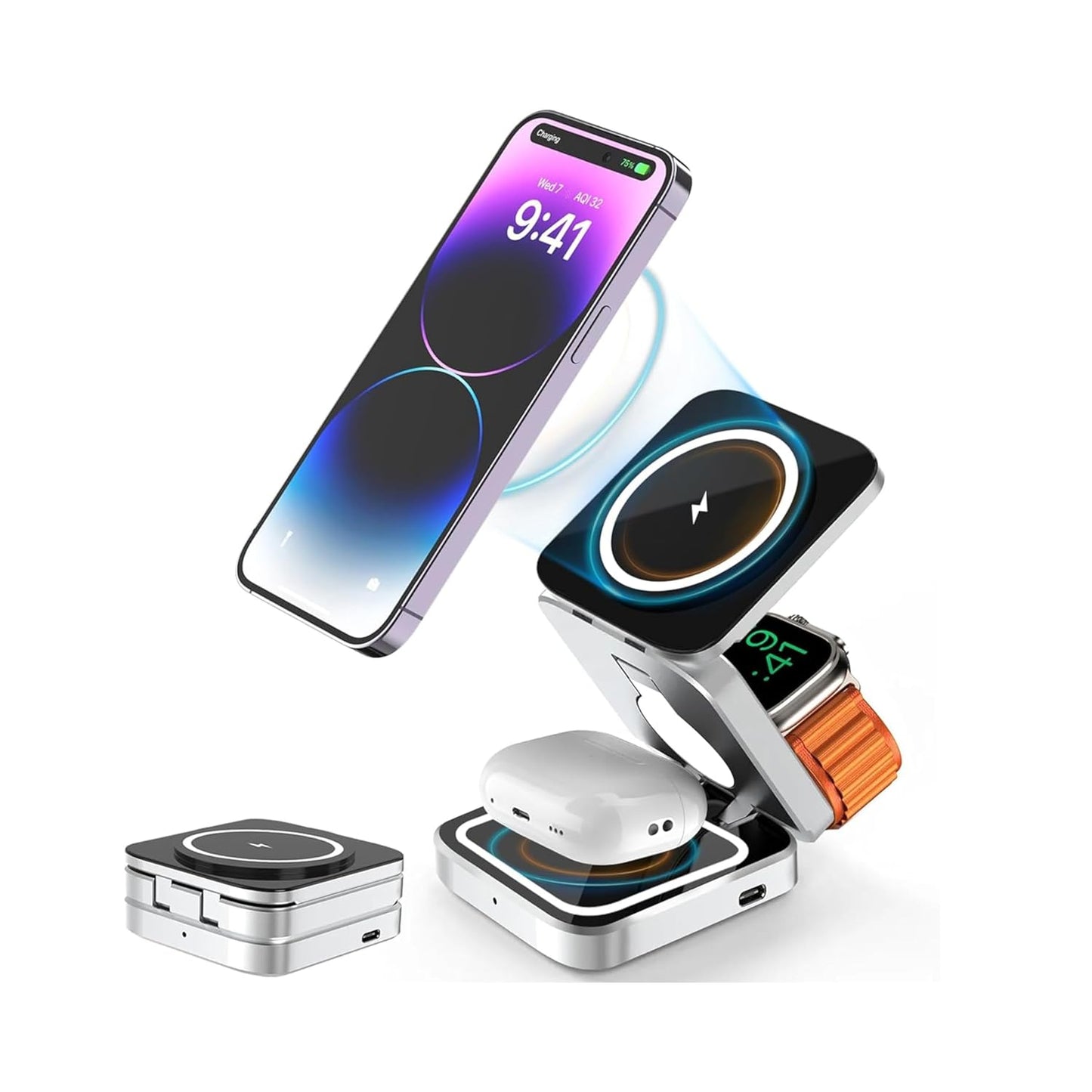 UNIDOCK ZenCharge 3 in 1 Wireless Charger Stand