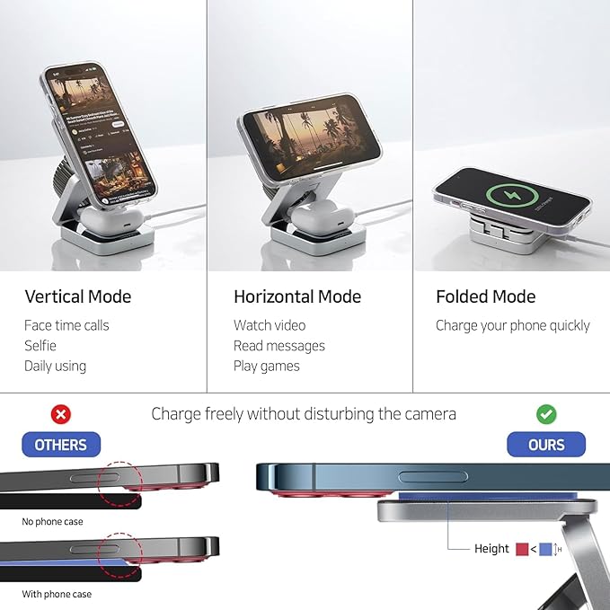 UNIDOCK ZenCharge 3 in 1 Wireless Charger Stand