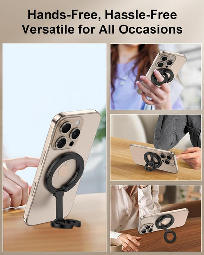 UNIDOCK MagSafe Magnetic Ring Holder – 360° Rotatable Phone Grip & Dual-Sided Strong Magnet Stand