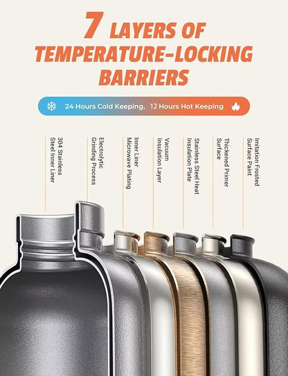 UNIDOCK Insulated MagSafe Compatible Stainless Steel Water Bottle With Tripod Phone Mount