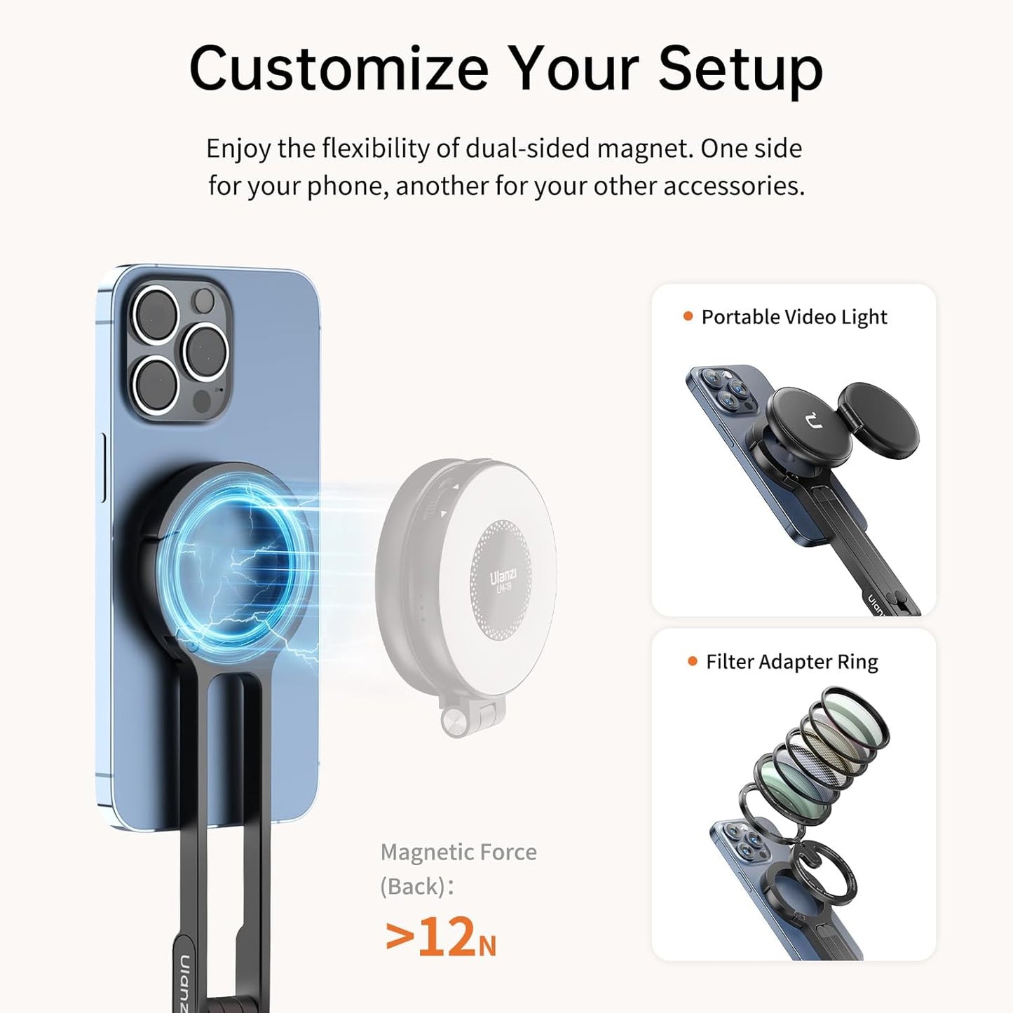 Unidock SnapGrip 360 – Magnetic Grip & Stand (MagSafe Compatible)