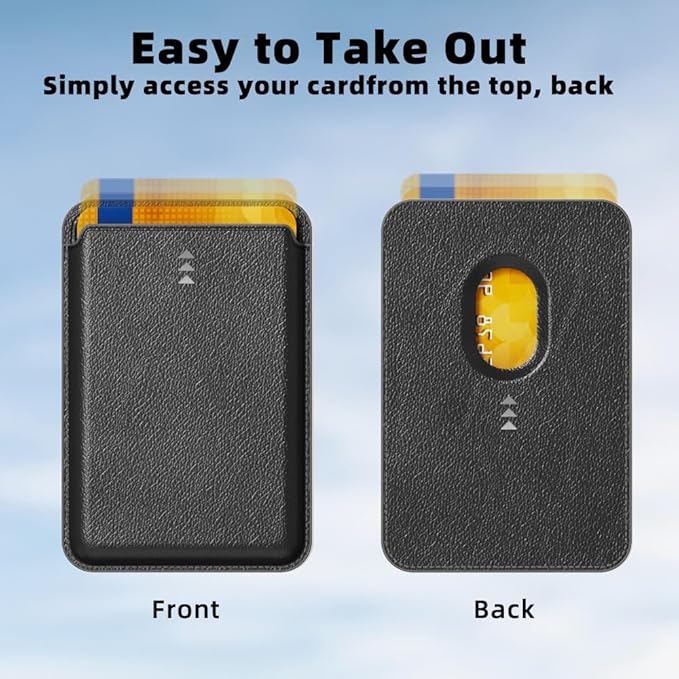 UNIDOCK Black Leather Magnetic Phone Wallet - Mag Wallet RFID (Copy)