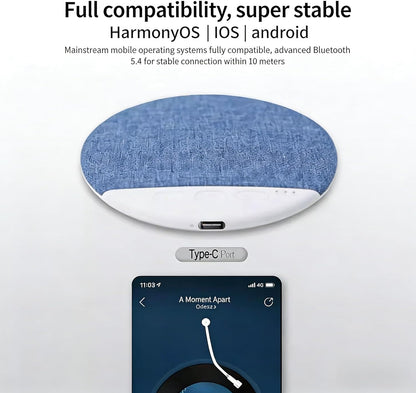 Unidock Private Sleep Pillow Speaker with Bone Conduction Audio, Bluetooth, 20H Battery, Slim & Comfortable
