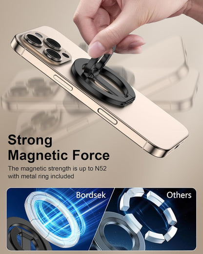 UNIDOCK MagSafe Magnetic Ring Holder – 360° Rotatable Phone Grip & Dual-Sided Strong Magnet Stand