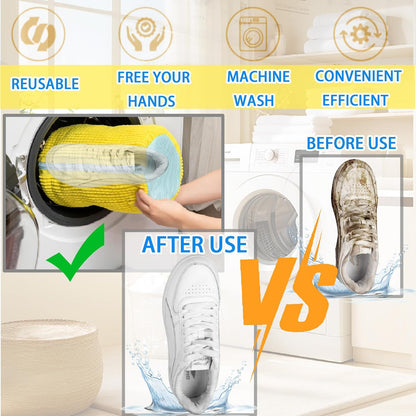 Unidock Lazy People Shoe Washing Bag - 360° Shoe Washing Machine Bag – Deep Clean Mesh Sneaker Cleaner with Invisible Zipper & Protective Cushioning