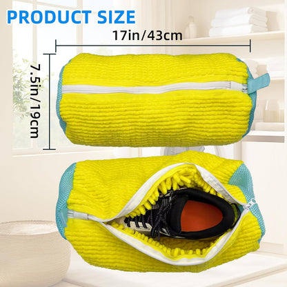 Unidock Lazy People Shoe Washing Bag - 360° Shoe Washing Machine Bag – Deep Clean Mesh Sneaker Cleaner with Invisible Zipper & Protective Cushioning