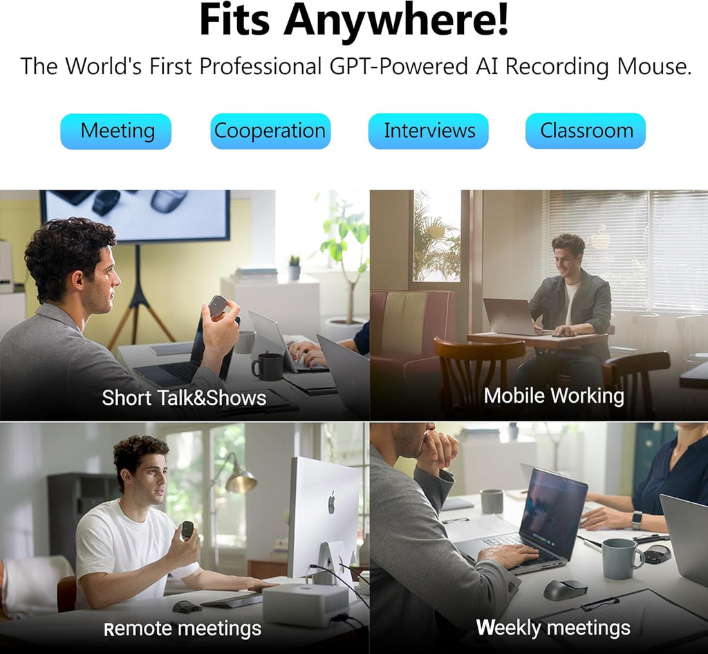 Unidock Cheerdots AI Wireless Mouse for PC Laptop