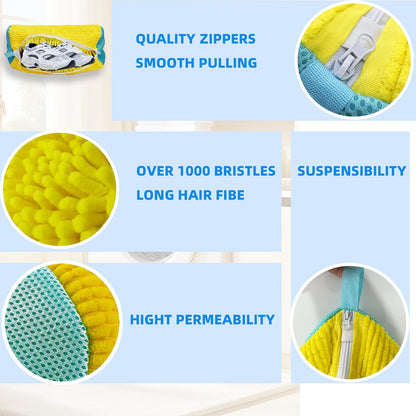 Unidock Lazy People Shoe Washing Bag - 360° Shoe Washing Machine Bag – Deep Clean Mesh Sneaker Cleaner with Invisible Zipper & Protective Cushioning