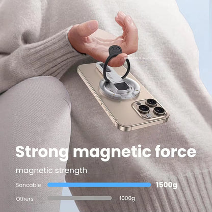 Unidock DualGrip 4-in-1 Magnetic Ring Holder – Strong Grip, 360° Stand, Click Buttons & Works with All Android & iOS Devices (Magnetic Ring Included)