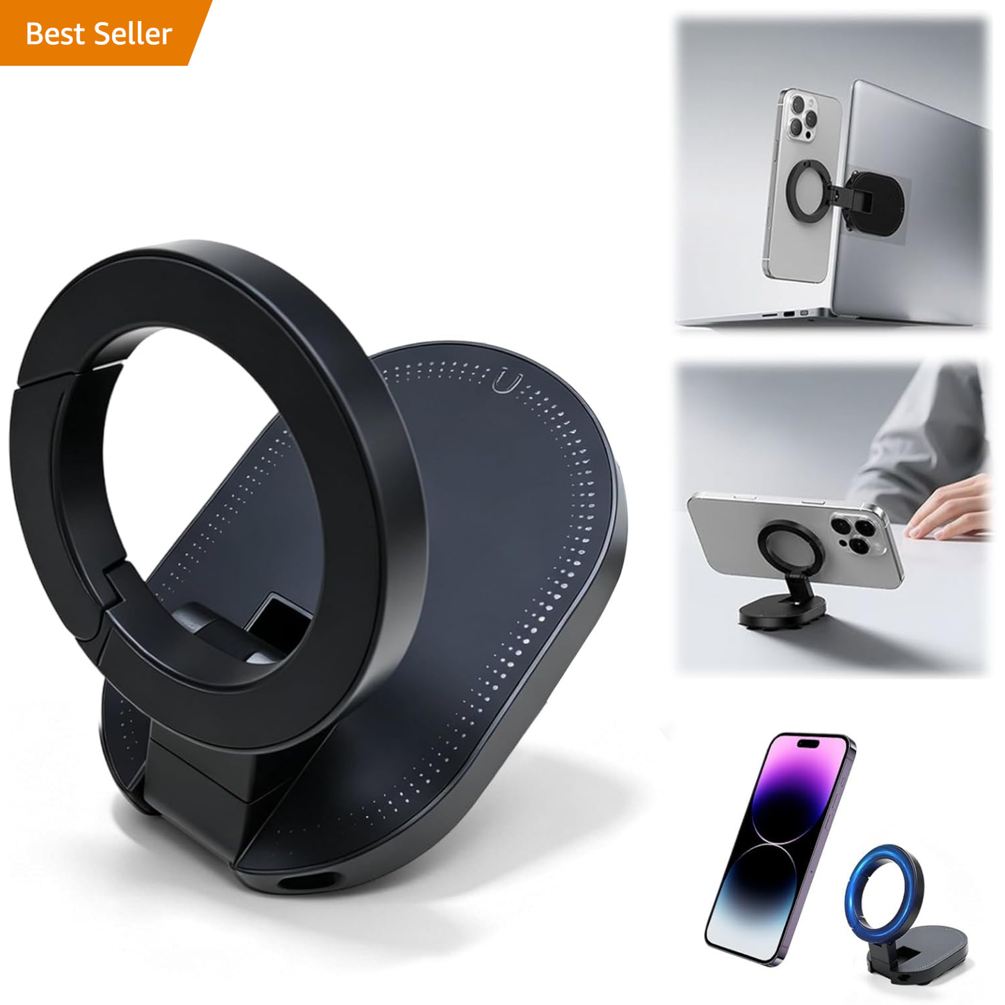 Unidock Ulanzi (Original) MagSafe Suction Phone Mount – 360° Rotating Magnetic Stand & Car Mount for iPhone & Android