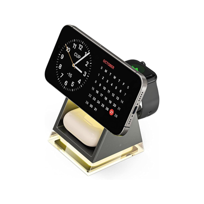 UNIDOCK PowerNest 3 in 1 Wireless Charger Stand with Night Lamp for Magsafe