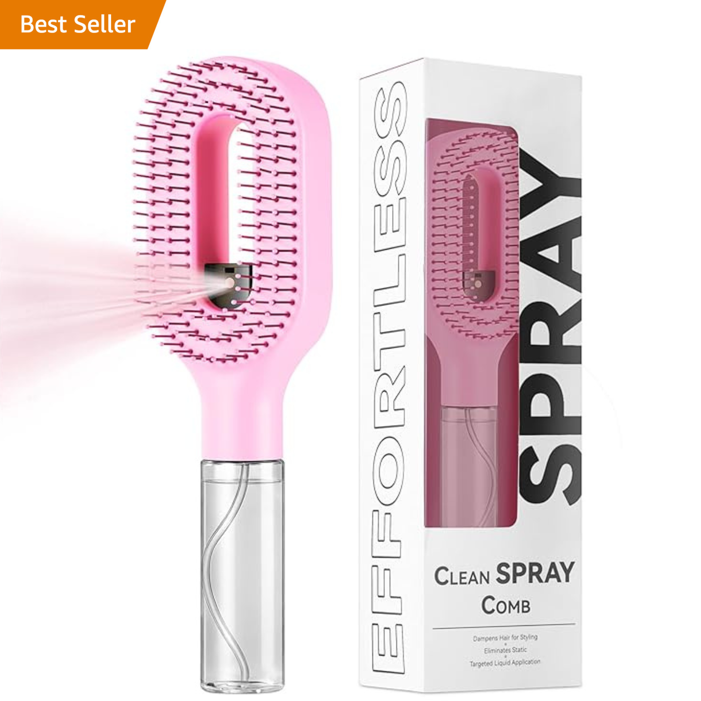 UNIDOCK 2-in-1 Curl Refresh Mist Spray Brush | Detangle, Hydrate & Define Curls Instantly